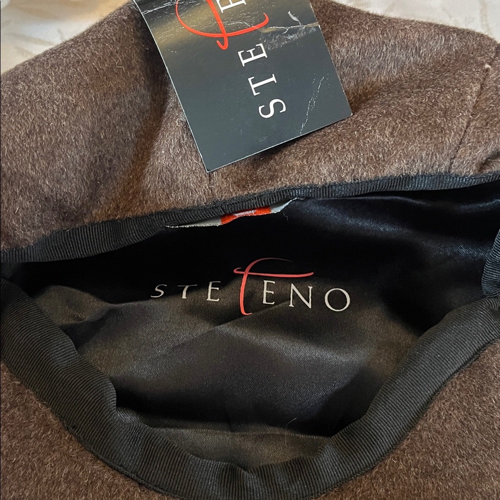 Stefeno Brown Cashmere newsboy cap size Medium - Picture 8 of 11